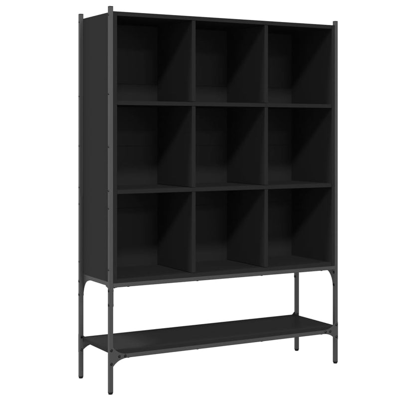 Bücherregal Schwarz 102x30x141,5 cm Holzwerkstoff