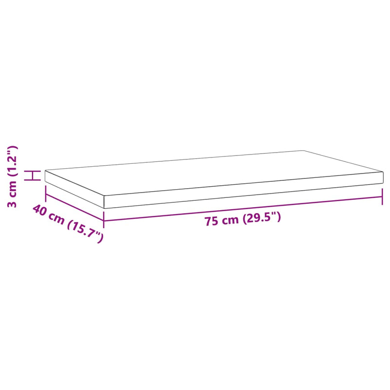 Wandregale 2 Stk. 75x40x3 cm Silbern Edelstahl