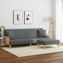 Schlafsofa 2-Sitzer Mit Kissen Und Fußhocker Samt
