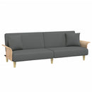 Schlafsofa 2-Sitzer Mit Kissen Und Fußhocker Samt