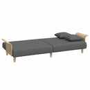 Schlafsofa 2-Sitzer Mit Kissen Und Fußhocker Samt