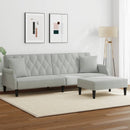 Schlafsofa 2-Sitzer Mit Kissen Und Fußhocker Samt