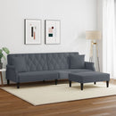 Schlafsofa 2-Sitzer Mit Kissen Und Fußhocker Samt