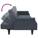 Schlafsofa 2-Sitzer Mit Kissen Und Fußhocker Samt