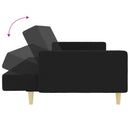 Schlafsofa 2-Sitzer Mit Fußhocker Stoff