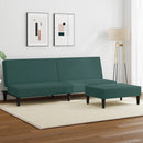Schlafsofa 2-Sitzer Mit Fußhocker Samt