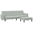 Schlafsofa 2-Sitzer Mit Fußhocker Samt