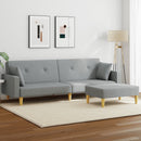 Schlafsofa 2-Sitzer Mit Fußhocker Stoff