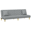 Schlafsofa 2-Sitzer Mit Kissen Und Fußhocker Stoff