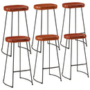 7-Tlg. Bar-Set Raues Mangoholz Und Metall