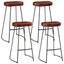 5-Tlg. Bar-Set Raues Mangoholz Und Metall