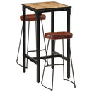 3-Tlg. Bar-Set Raues Mangoholz Und Metall Sonoma Eiche