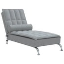 Massage-Chaiselongue Mit Nackenrolle Stoff