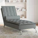 Massage-Chaiselongue Mit Nackenrolle Stoff