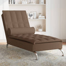 Massage-Chaiselongue Mit Nackenrolle Stoff