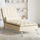 Massage-Chaiselongue Mit Nackenrolle Stoff