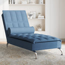Massage-Chaiselongue Mit Nackenrolle Stoff