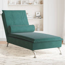 Massage-Chaiselongue Mit Nackenrolle Samt