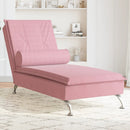 Massage-Chaiselongue Mit Nackenrolle Samt