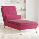 Massage-Chaiselongue Mit Nackenrolle Samt