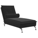 Massage-Chaiselongue Mit Nackenrolle Samt