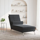 Massage-Chaiselongue Mit Nackenrolle Samt