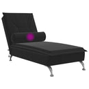 Massage-Chaiselongue Mit Nackenrolle Samt