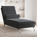 Massage-Chaiselongue Mit Nackenrolle Samt