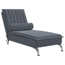 Massage-Chaiselongue Mit Nackenrolle Samt
