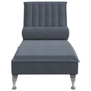 Massage-Chaiselongue Mit Nackenrolle Samt