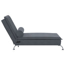Massage-Chaiselongue Mit Nackenrolle Samt