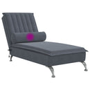 Massage-Chaiselongue Mit Nackenrolle Samt
