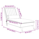 Massage-Chaiselongue Mit Nackenrolle Samt