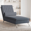 Massage-Chaiselongue Mit Nackenrolle Samt