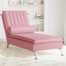 Massage-Chaiselongue Mit Nackenrolle Samt