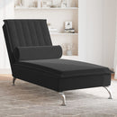 Massage-Chaiselongue Mit Nackenrolle Samt