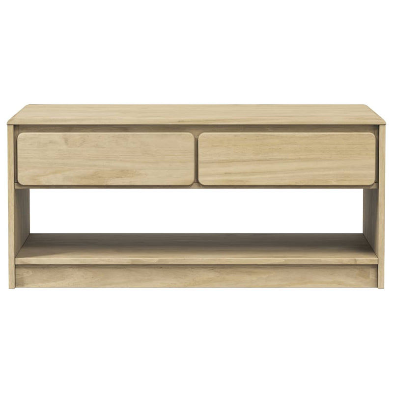 Couchtisch SAUDA Eiche-Optik 99x55x45 cm Massivholz Kiefer