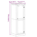 Kleiderschrank Corona 55X52X170 Cm Massivholz Kiefer