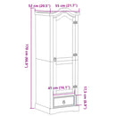Kleiderschrank Corona 55X52X170 Cm Massivholz Kiefer