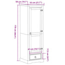 Kleiderschrank Corona 55X50X170 Cm Massivholz Kiefer