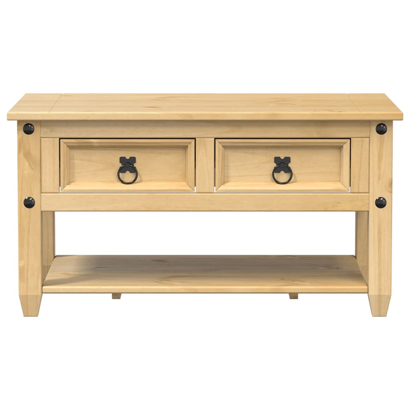 Couchtisch Mit Schubladen Corona 85X50X45 Cm Massivholz Kiefer
