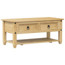 Couchtisch Mit Schubladen Corona 100X48X45 Cm Massivholz Kiefer