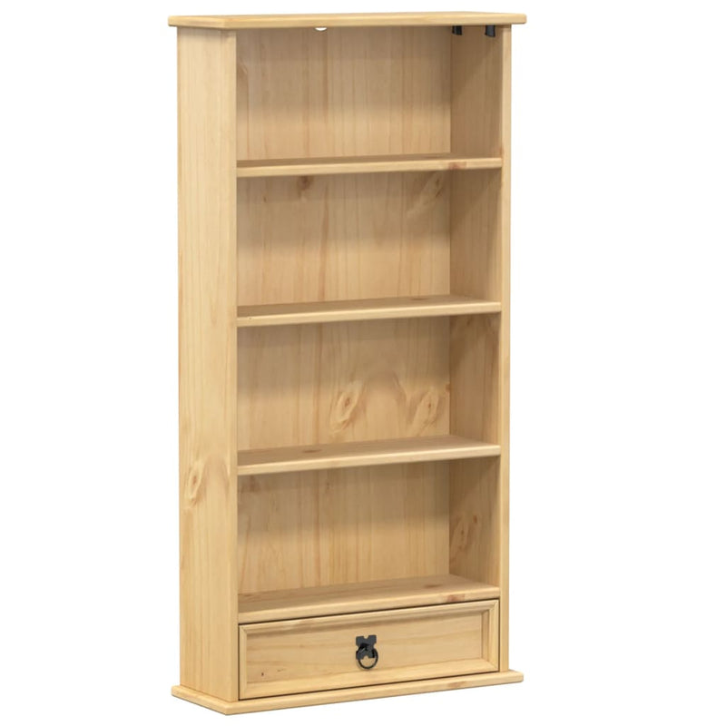 CD-Schrank Corona 52x17,5x103 cm Massivholz Kiefer