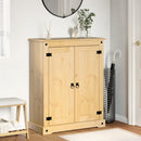 Schuhschrank Corona 86X38,5X108 Cm Massivholz Kiefer