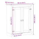 Schuhschrank Corona 86X38,5X108 Cm Massivholz Kiefer