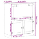 Weinschrank Corona 97X45X114 Cm Massivholz Kiefer