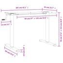 Gestell Für Sitz-Steh-Schreibtische (94-135)X60X(70-114)Cm