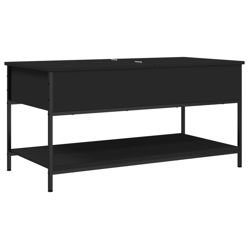 Couchtisch Schwarz 100x50x50 cm Holzwerkstoff und Metall