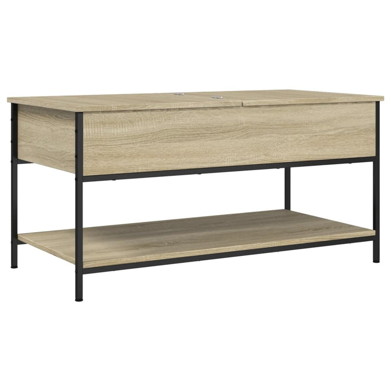 Couchtisch Sonoma-Eiche 100x50x50 cm Holzwerkstoff und Metall