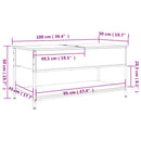 Couchtisch 100X50X50 Cm Holzwerkstoff Und Metall